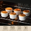 MALACASA Ramekins 4 oz Oven Safe, Porcelain Creme Brulee Ramekins