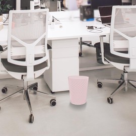 DAJITRE 1.8 Gallon Small Trash Can Wastebasket Recycling Bin Slim Profile for Compact Spaces Bathroom, Office, Bedroom, Kitchen (1.8 Gallon, Pink)