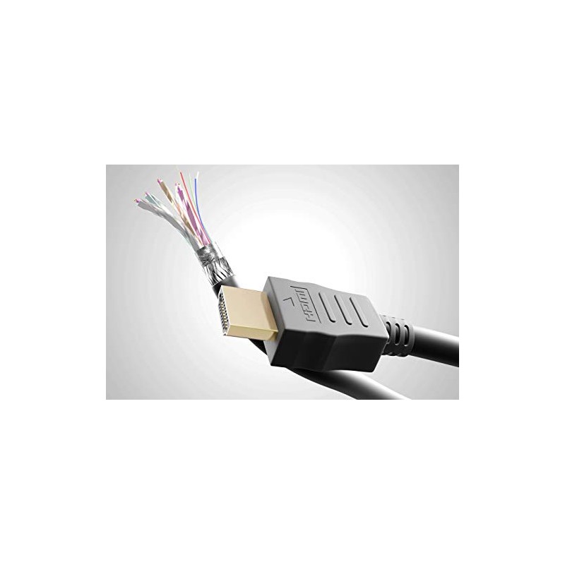 Goobay 31909 High Speed HDMI Cable with Ethernet, Gold-plated, Black,