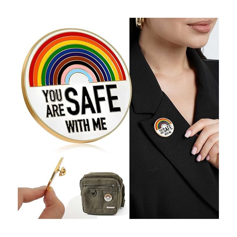5pcs Pride Pins For Women Men Rainbow Enamel Brooch For