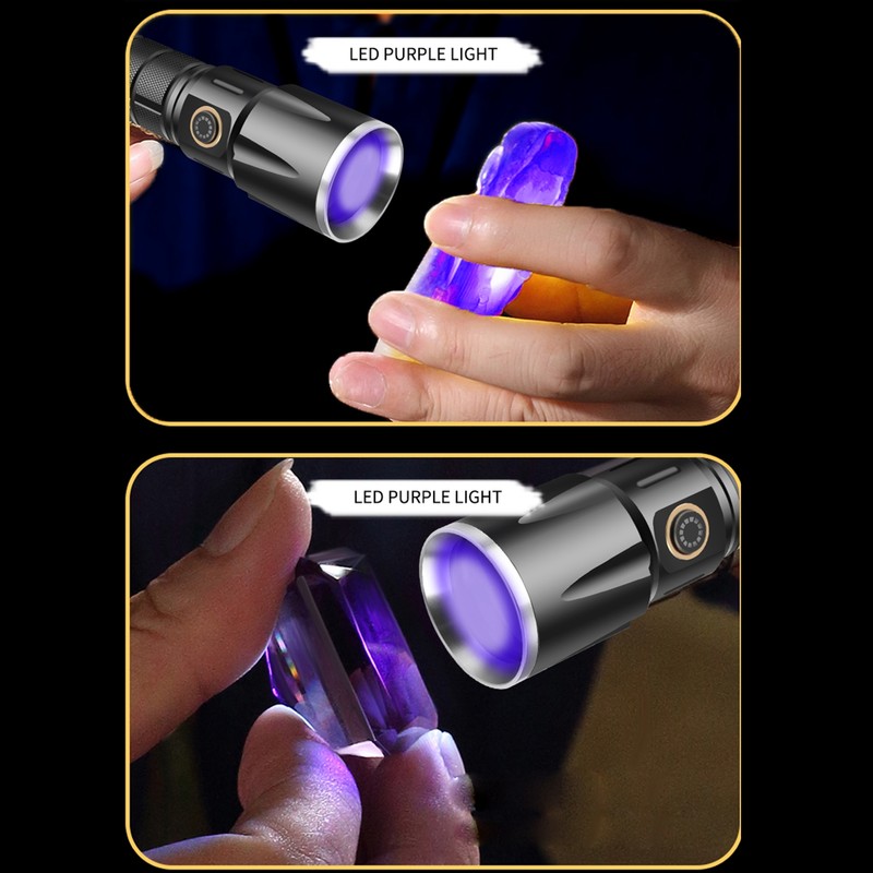 UV Flashlight Black Light Flashligh 4 Core 15W for Pet