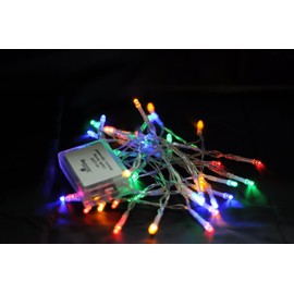 Karlling Battery Operated Christmas Lights,13 ft Short Clear Wire String Led Twinkle Fairy Light for Small Mini Xmas Tree and Wedding Party Indoor/Outdoor Decoration(Multicolor,10 Pack)