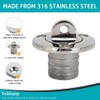 Garboard Drain Plug, 25 mm Round Stainless Steel Drain Opening