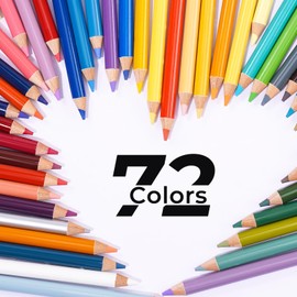 Arrtx 72 Coloured Pencils Set, Premium Soft Core with Vibrant Colours for Colouring Drawing Blending Shading Sketching, Professional Colouring Pencils Art Supplies for Artists, Adults, Beginners