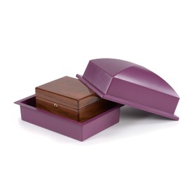 Crowne Vault Urn Vault for Underground Burial | Fortified Container to Hold Adult Human Ashes and Cremation Urns for Cemetery and Ground Burial | Made in The USA (Regent, Purple)