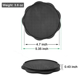 COBARYEN Furniture Pads for Camping Chairs Anti-Sinking Outdoor Furniture Cups Chair Leg Protectors for Sand, Lawn or Soft Ground (4, Black, 5.35 in)