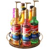 Nuovoware 7 Bottles Rotating Coffee Syrup Rack, Coffee Syrup Rack
