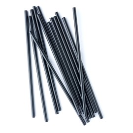 x50 Drinking Straight Straws-Disposable Compostable & Eco Friendly-Made from Sugarcane X50 Natural Drinking Straws,Plastic-Free,Waterproof Paper Straws-Food grade-21cm(8.2inches) Non Soggy (Black)