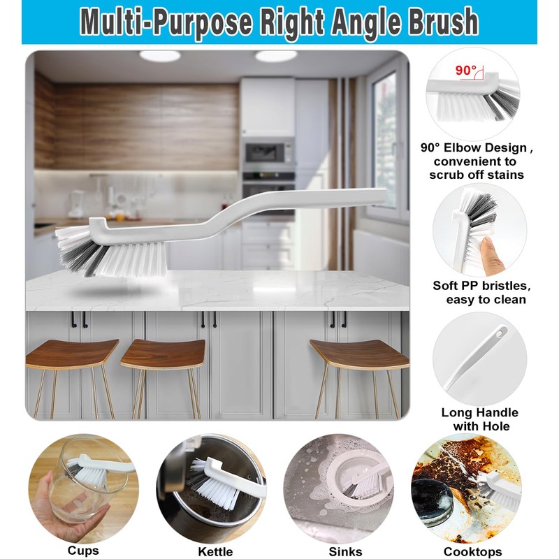 Wohohoho 10Pcs Cleaning Brushes Set, Hard Bristle Crevice Cleaning Brush,