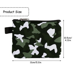 Rumyve 2pcs Camo Small Coin Wallet,Mini Wallet with Zipper, Cash Change Wallet for Women Men
