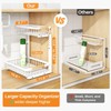 PXRACK 2 Pack Under Sink Organizer,Adjustable Height,2 Tier Pull Out