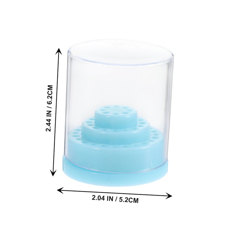 BIUDECO 2pcs Grinding Bits Storage Box for Nail Salon Nail
