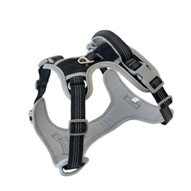 Lovellino Dog Harness No Pull with 2 Leash Clips, Easy Control Handle, Adjustable, Reflective, Soft Padded no Choke pet Vest for Large Dogs (Black, Large)