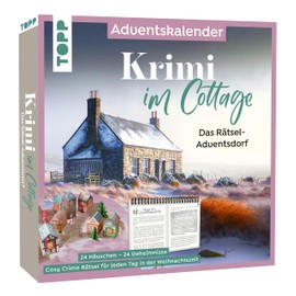 Crime in the Cottage - The Cosy Crime Advent Calendar with Puzzle Story for 24 Days. 3D Christmas Village to Assemble, Puzzles and Feel Good