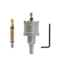 REETAI-FOUR 1-1/2'' TCT Hole Saw Kit Tungsten Carbide Tipped Hole Saw Drill Bit with Titanium-Plated Pilot Drill bit for Metal, Stainless Steel, Iron (38MM)