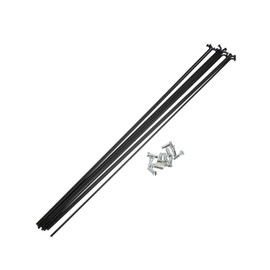 A ABSOPRO 12 Pcs 14G J Bend 293mm Bike Bicycle Spokes with Nipples Black Item Replacement