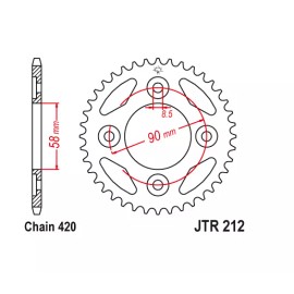 JT Steel Rear Sprocket 37 37T Tooth Honda GROM 125 Monkey 125 2013-2023