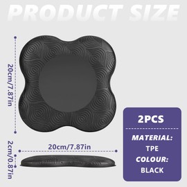 Yoga Knee Cushion Set of 2 Non-Slip Yoga Knee Pad Mat 20 x 20 cm, Pilates & Fitness - Suitable for Knees, Wrists & Ankles