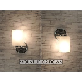 Kira Home Phoebe 8" Modern 1-Light Wall Sconce/Vanity Light + Frosted Seeded Glass Shade, Chrome Finish