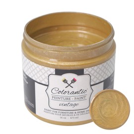 Colorantic | Furniture DIY METALLIC GOLD Paint | Art Craft Paint Walls Opaque - Pouring paint (8 oz)