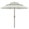 ABCCANOPY 10Ft 3 Tiers Market Umbrella, Outdoor Table Umbrella for