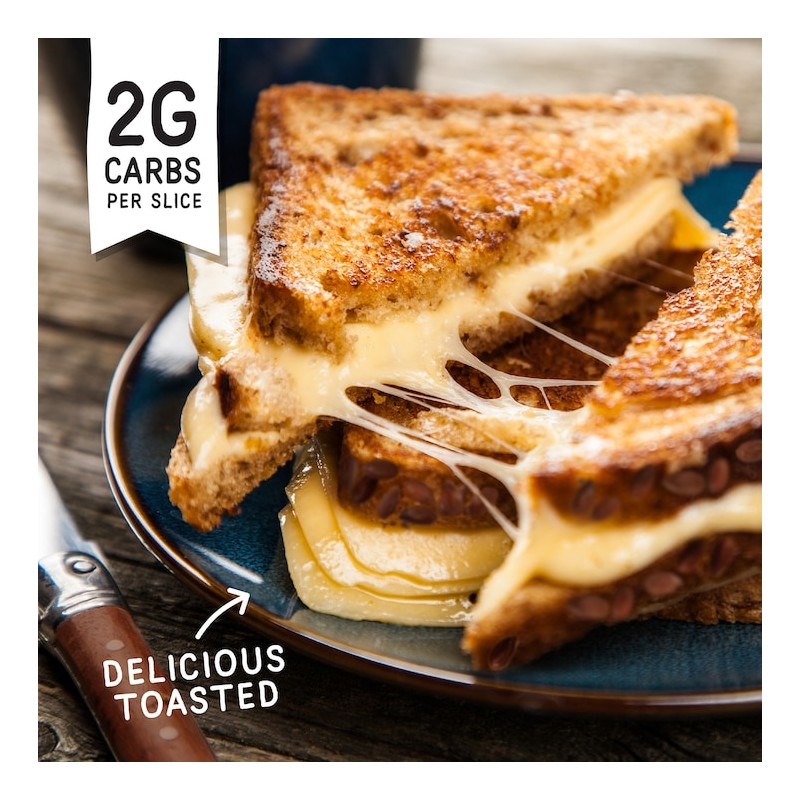 Fitbakes Keto Flaxseed Bread: 2G Carbs, High Protein
