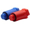 SKIR'CO (2 pcs) Construction Plugs 1/2", Red and Blue Plastic