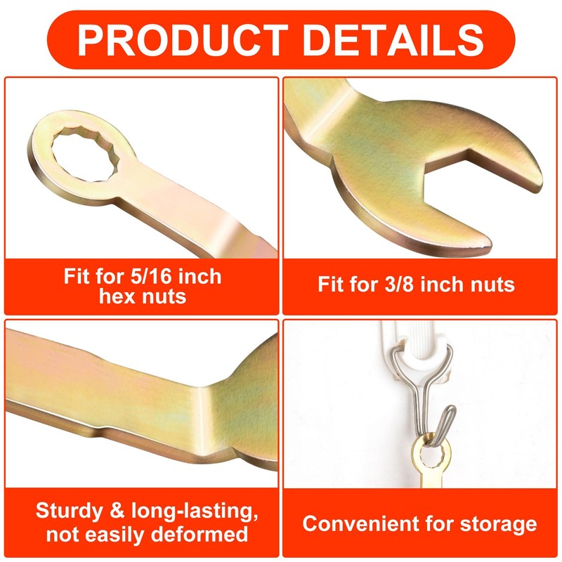 CTEAKOP 3/8" Bi-Fold Pocket Door Wrench Angled, Pivot Adjustment Wrench