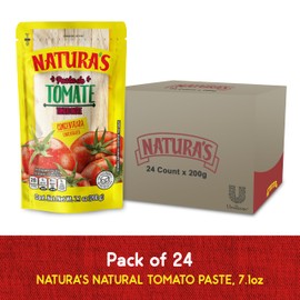 Natura's Natural Tomato Paste, Heat-and-Eat Tomato Paste, 7.1 Oz (Pack of 24)