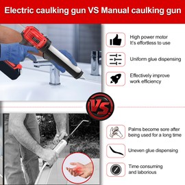Caulking Gun for Makita 18V Battery,Electric Caulk Gun Drip-free with LED Light,4 Adjustable Speeds,10oz/300ml Cordless Caulking Gun for Filling,Sealing,Immediately break glue function(Tool Only)