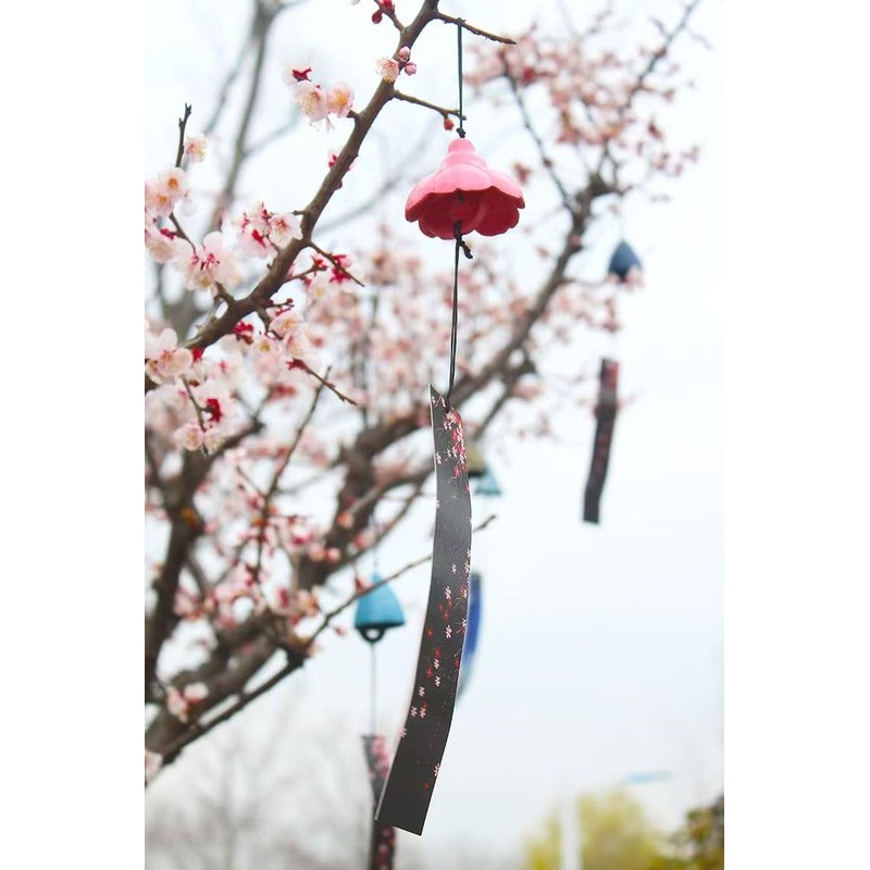 Unikato Cherry Blossom Metal Iron Wind Chime, Hanging Chime, Japanese