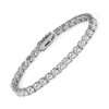 MDFUN 18k White Gold Plated CZ Tennis Bracelet, 4MM Cubic