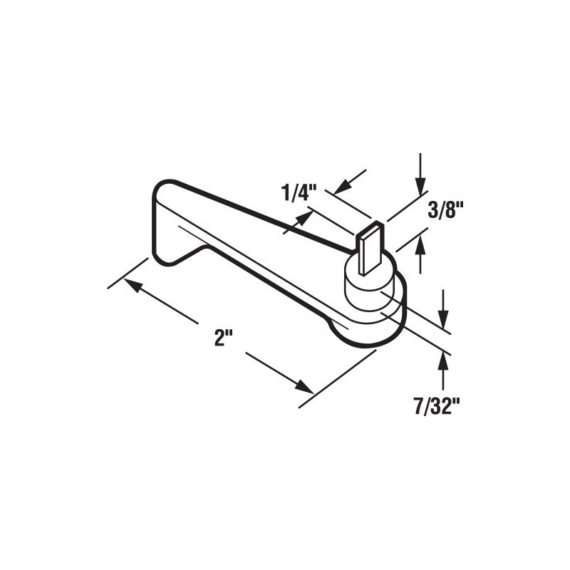 Prime-Line E 2191 Black Plastic, Sliding Door Latch Lever (Single