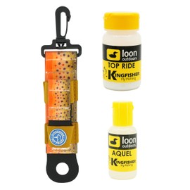 Loon Outdoors Aquel and Top Ride Dry Fly Floatant with Kingfisher Combo Holder