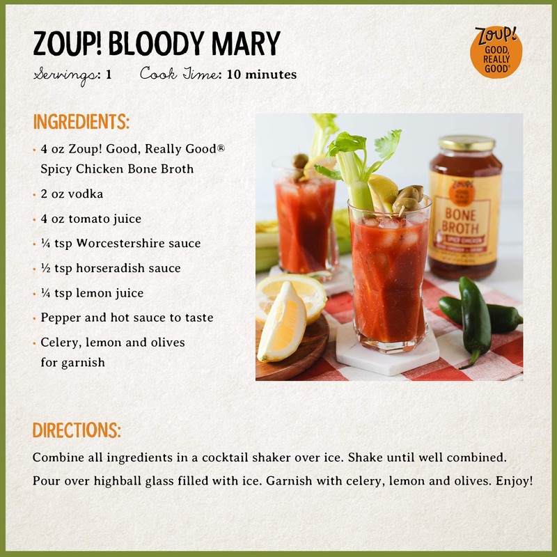 Spicy Chicken Bone Broth by Zoup! - Gluten Free, Non