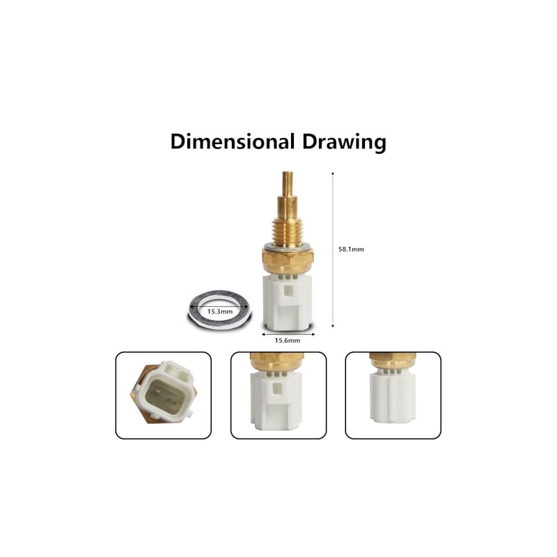 Coolant Temperature Sensor - Compatible with Lexus ES350/ES300h, Toyota 4Runner/RAV4/Sequoia/Sienna/Tacoma/Avalon/Camry/Corolla/Highlander/Land