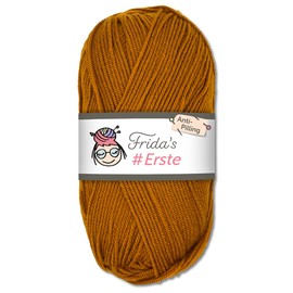 Frida's #Erste Wool 100 g Anti-Pilling (74 - Ochre) Lint-Free Knitting & Crochet Wool