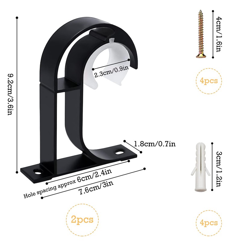 Curtain Rod Ceiling Mount Brackets 2 Pack Ceiling Mount Curtain