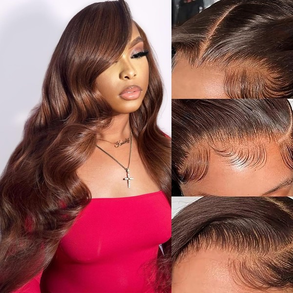 Yumkot Yumkot 26Inch Chocolate Brown 13x6 Body Wave Lace Front