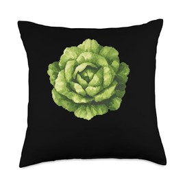 Iceberg Lettuce Pixel Art Throw Pillow