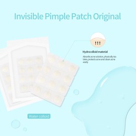 Isabella Phantom Invisible Pimple Patch Original Facial Pimple Patch, Hydrocolloid Acne Patch, Pimple Patch with Salicylic Acid for Facial Skin Care 2 Sizes (10mm and 12mm) 36PCS(Water colloid)