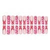 Valentine Pink Press on Nails Long Square Fake Nails French