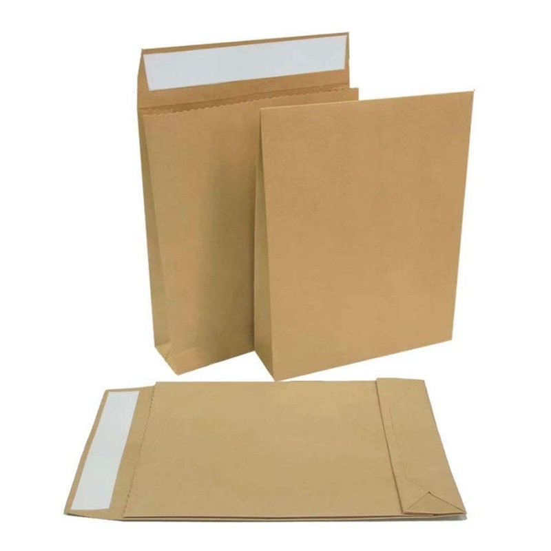 Assist-Box (L/500 Sheets) Courier Paper Bag, Square Bottom Bag, Medium,