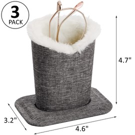ZOOFOX 3 Pack Plush Lined Eyeglass Holder, Fabric Glasses Stand for Desks, Nightstands