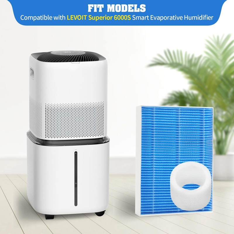 12-Pack Replacement Filters Compatible with LEVOIT Superior 6000S Smart Evaporative