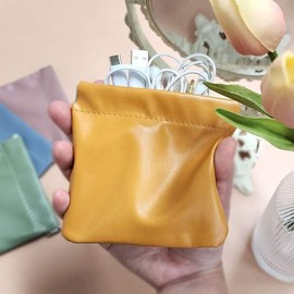 PU One-Touch Pouch S Cosmetic Pouch Earphone Pouch Travel Cosmetic Pouch / PU 원터치 파우치 S 화장품파우치 이어폰파우치 여행 화장품파우치