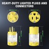 Yomiuwo 20 Amp Extension Cord Ends Lighted Connector Extension Cord