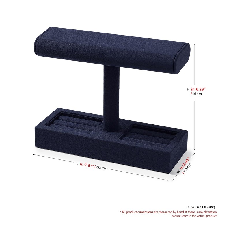 Papten J00403 Watch Stand, For 2 Pieces, Microfiber, Luxury, Stylish,