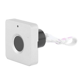 Fingerabdruck-Schrankschloss, Home Smart Fingerabdruck-Schloss Aluminiumlegierungsschrank Elektrisches Kleines Schloss mit Lithiumbatterie für Schrankschublade(Quadratisches Silber)