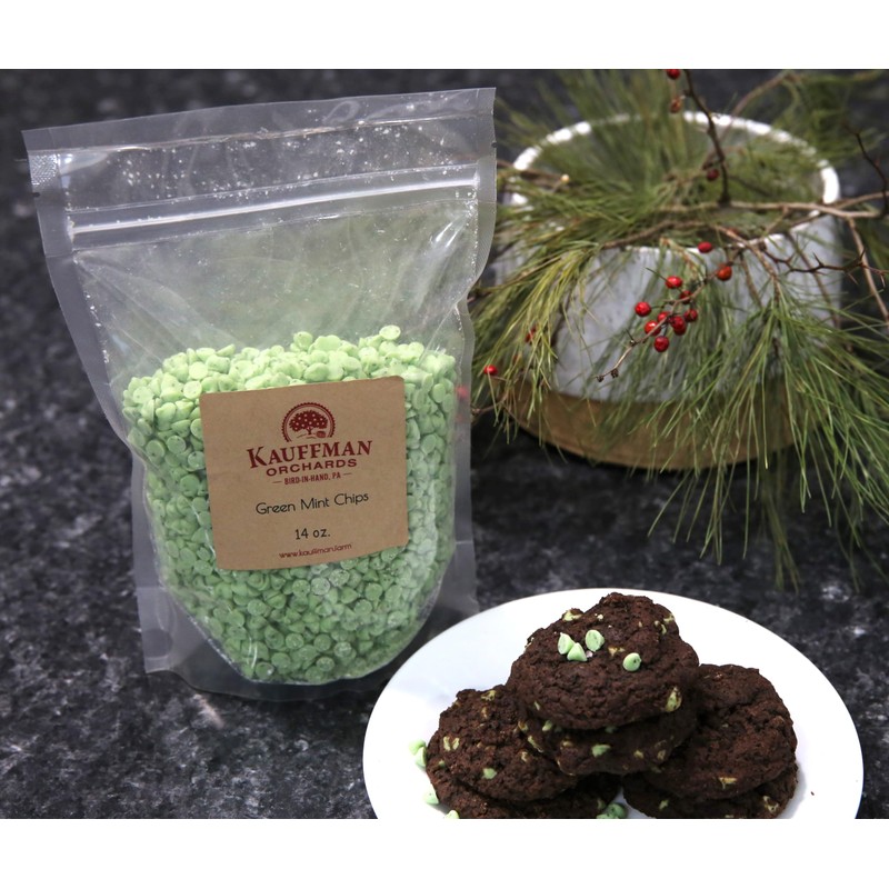 Kauffman Orchards Mint Drops, Green Cookie Baking Bits, 14 Ounce
